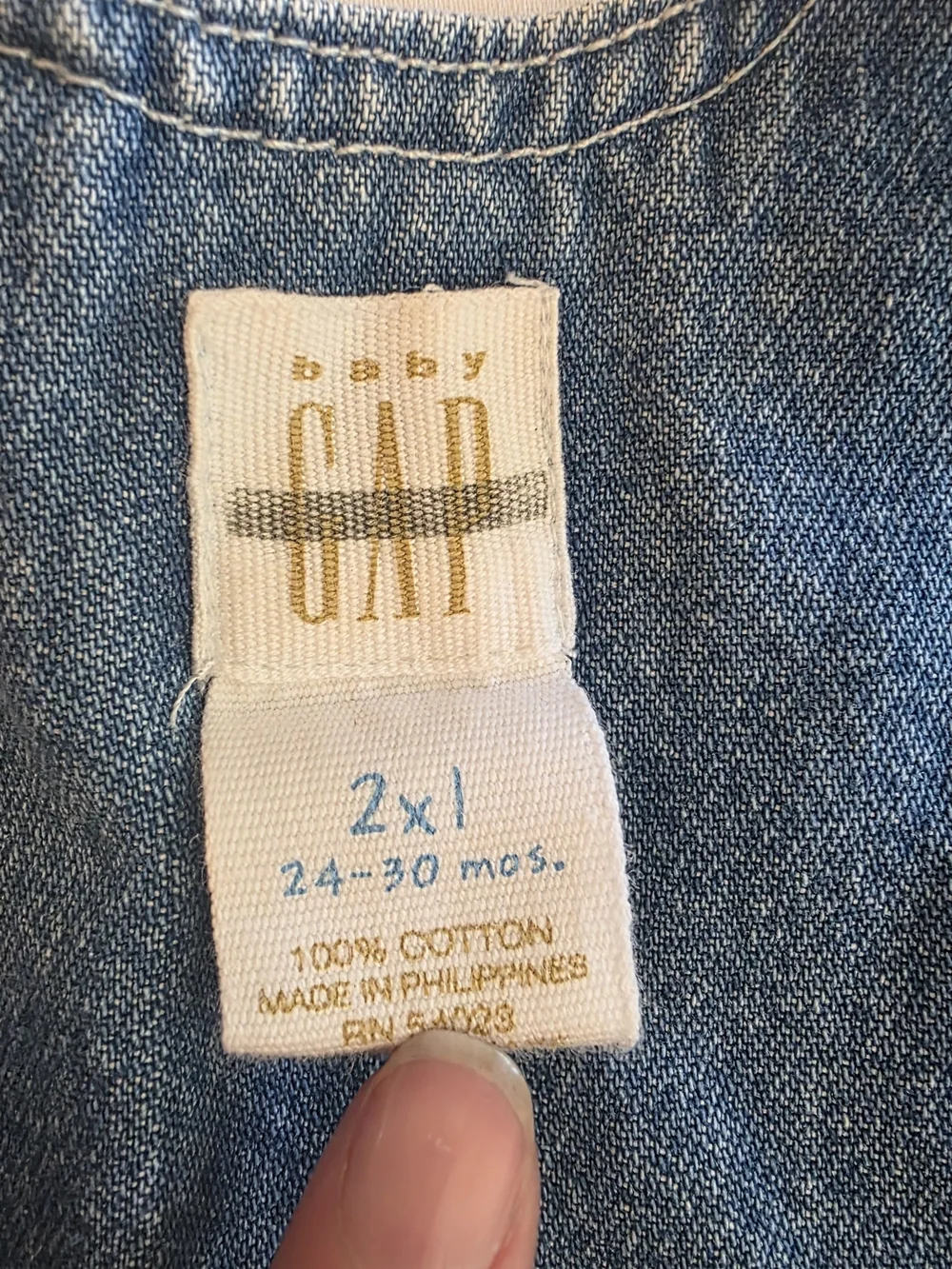 Vintage Baby Gap Denim Dress 2T 1999 Once Upon A Time Fairytale Overall Dress